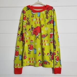 Dr Seuss‎ The Grinch Kid PJ Shirt Long Sleeve Merry Grinchmas Green